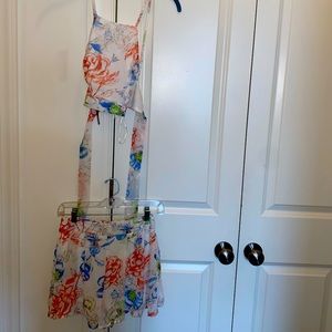 Halter and short floral set